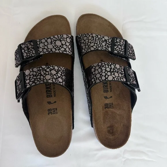 NEW Birkenstock Arizona Metallic Stone Sandals | Size 38 (7/7.5) - Picture 4 of 8